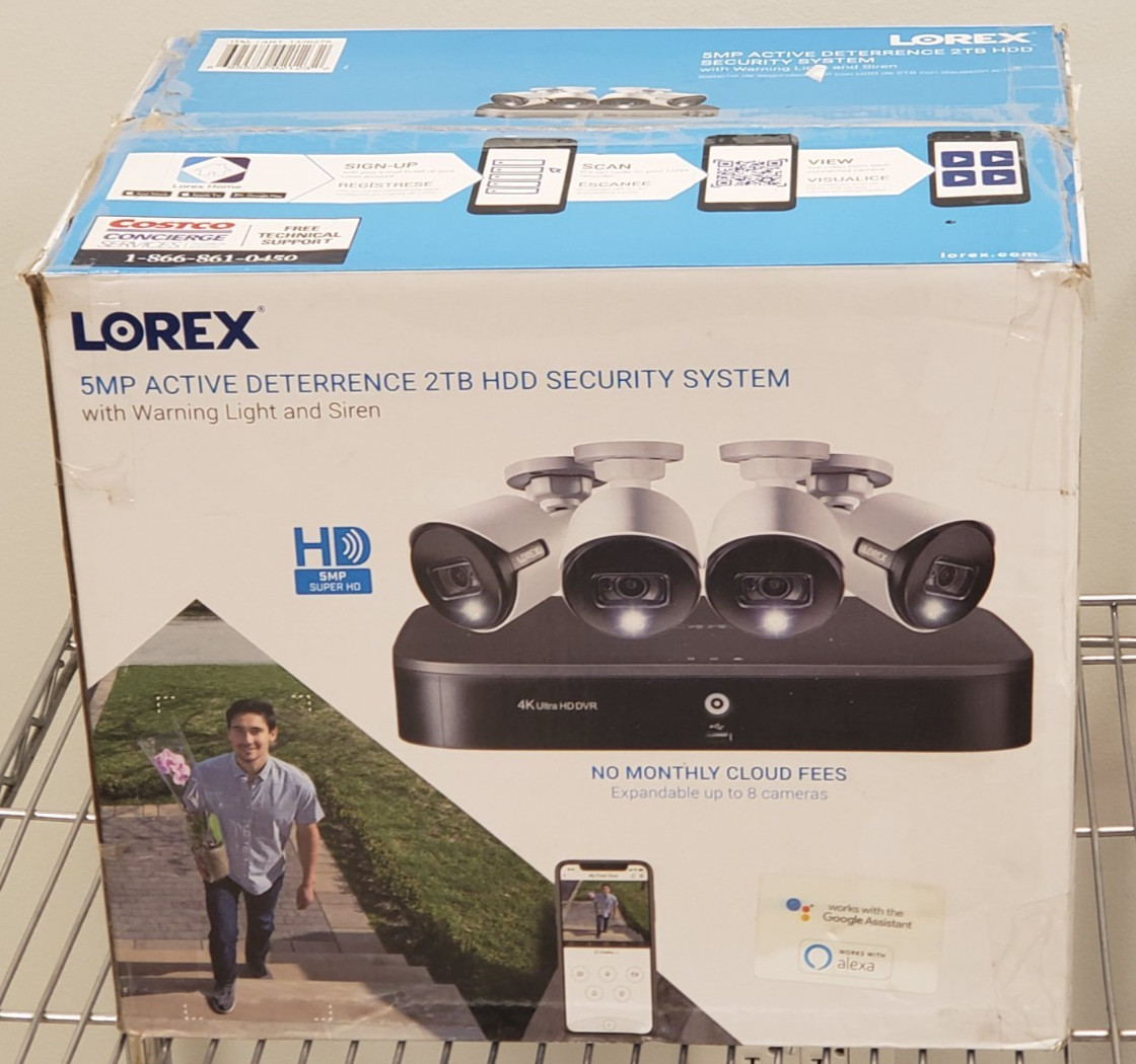 Lorex Smart 4K ultra HD 8-Channel 2TB DVR 4-4k Bullet Camera Security System