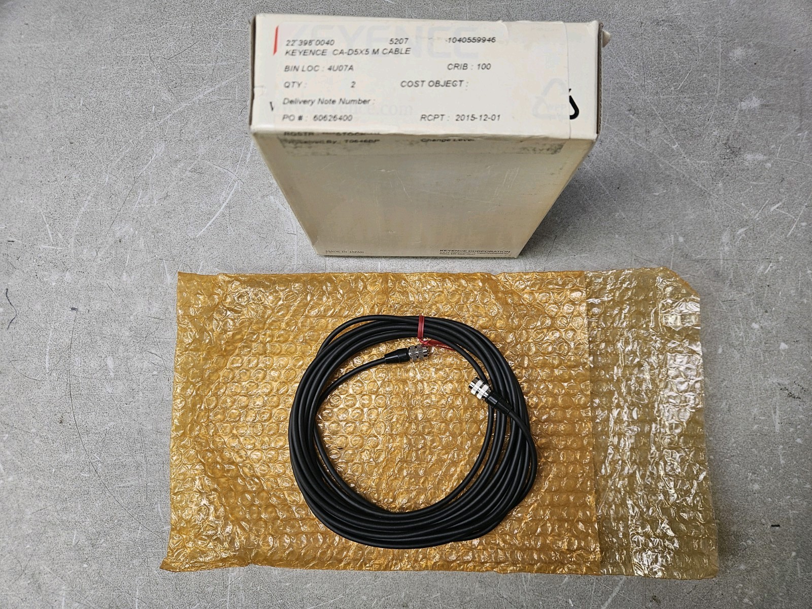 KEYENCE CAD5X Light Source Cable CA-D5X