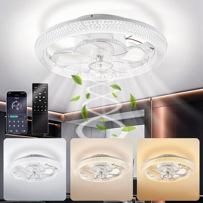 LED Deckenlampe Deckenventilator Ventilator mit Beleuchtung Dimmbar Lüfterlicht