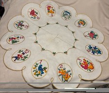 VTG Bucilla 12 Days of Christmas Felt Tree Skirt 44" D from 2318 Kit