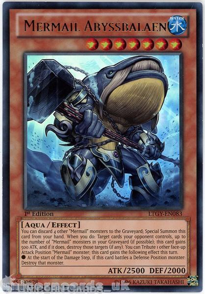 LTGY-EN083 Mermail Abyssbalaen Ultra Rare 1st Edition Mint YuGiOh Card