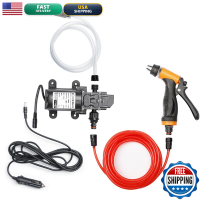 #ad Bang4Buck Portable Intelligent Electric Pressure Washer Pump 100W 160 Psi 12V $58.82