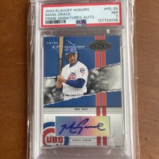 2004 Playoff Honors - Autograph - Mark Grace NUMBERED 26/50 - PSA NM 7