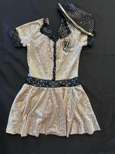 Soldier Dance Costume Enhanced with Swarski Crystal Accents, Size Small