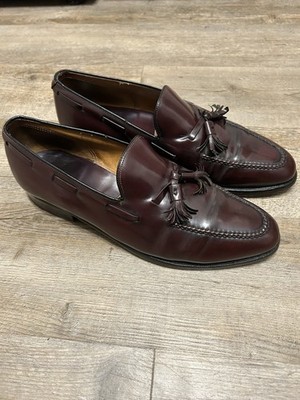 Johnston & Murphy Aristocraft Burgundy Brown Leather Tassel Loafer Mens Shoes 10 Johnston & Murphy Aristrocraft Burgundy Leather Tassel  main image 3
