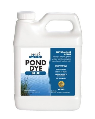 Pond Worx Blue Lake and Pond Dye - 4X Concentrated Liquid Pond Colorant - T