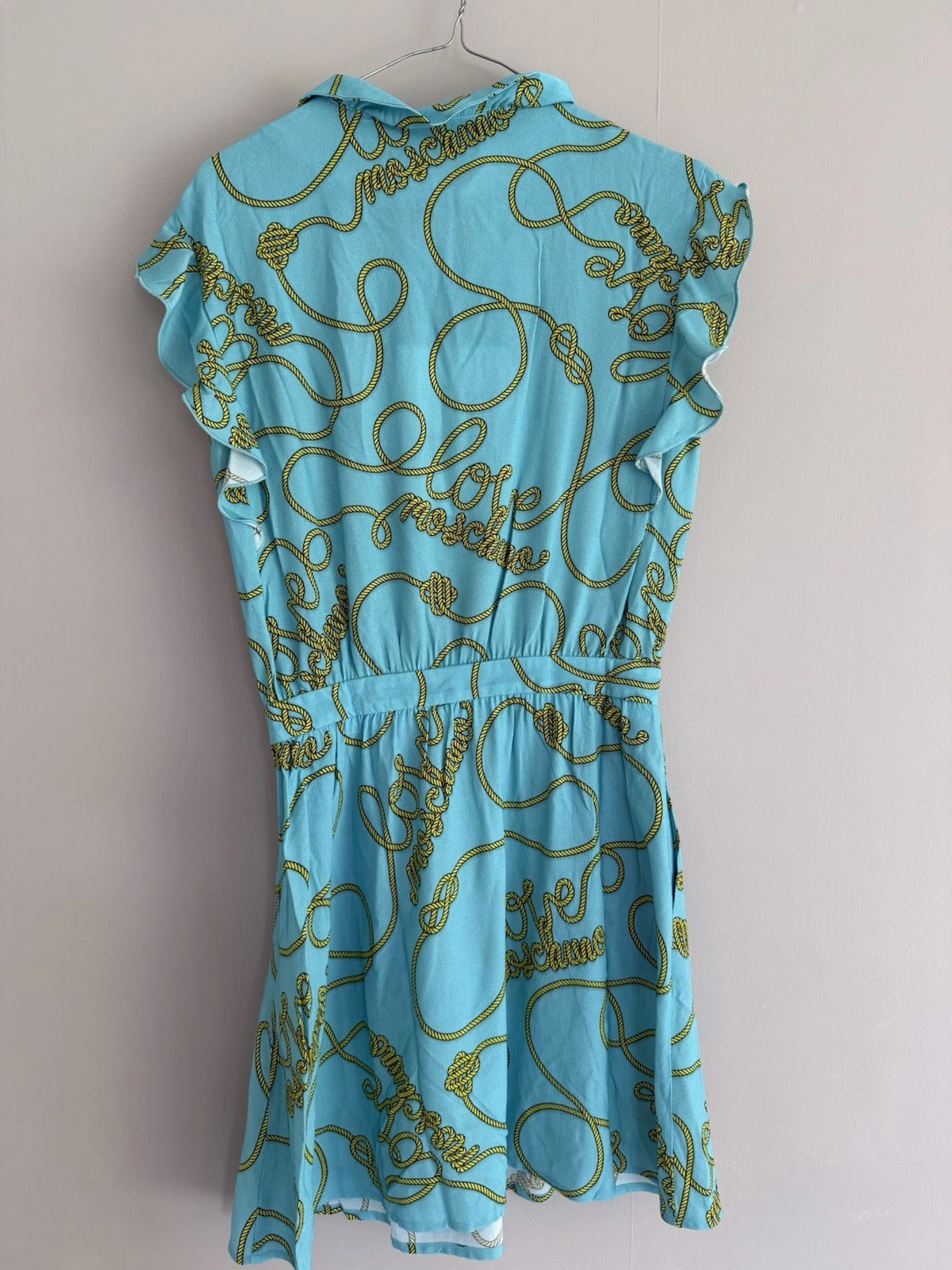 Abito corto LOVE MOSCHINO con stampa Love Moschino azzurro nuovo