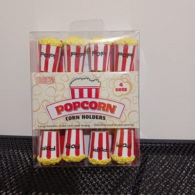 Popcorn Corn On The Cob Holders Kitchen Gift Stainless steel 4 sets