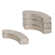 N42 Neodymium Arc Magnet - 20mm O.R x 12.5mm I.R x 90 degree x 5mm - 5kg Pull