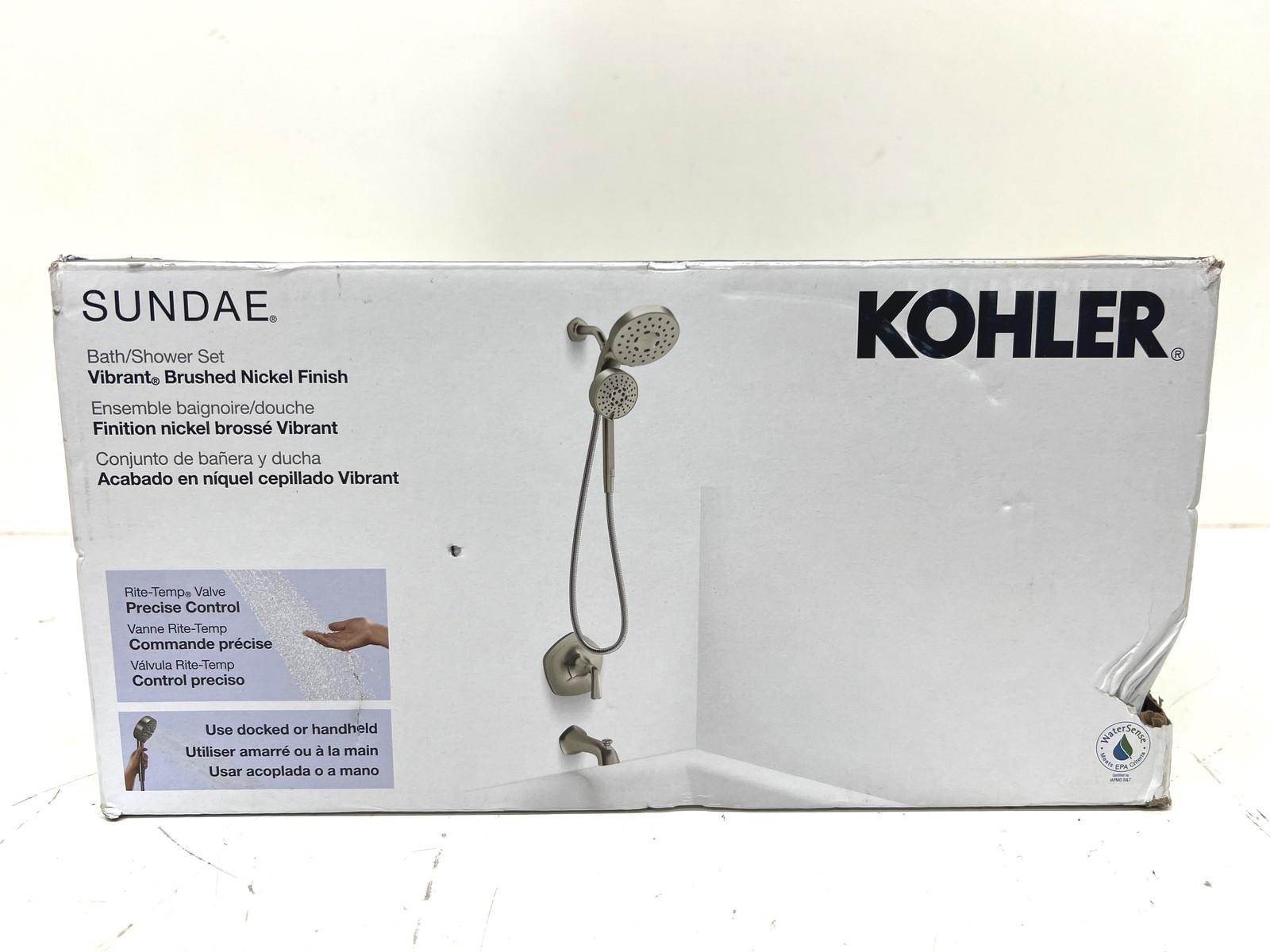 Kohler Sundae 1Handle 1-Spray Tub +Shower Faucet Brushed Nic