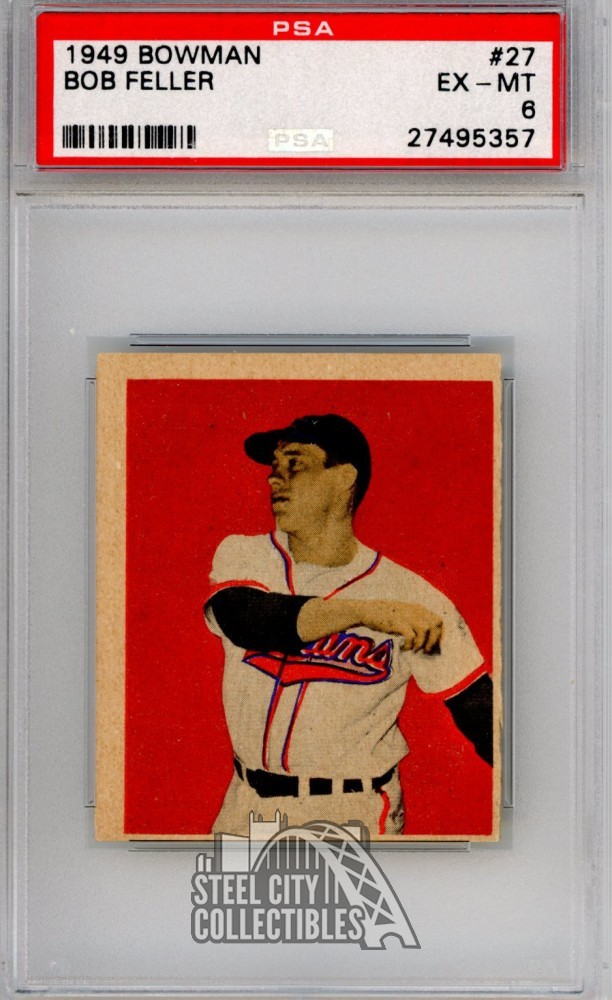 Bob Feller 1949 Bowman Card #27 PSA 6 Excellent-Mint
