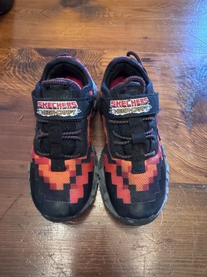 Skechers Mega Craft 400000 Mine Craft Sneaker Black Red Little Boys Sz 13 C