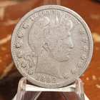 Beautiful 1892 Barber Quarter 90% Silver Nice Coin