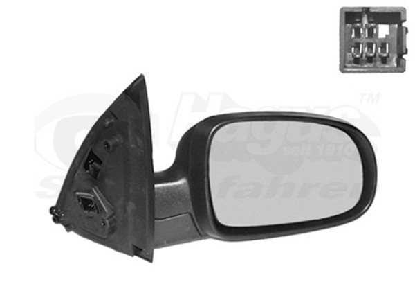 AußEnspiegel Hagus VAN Wezel 3777808 FüR Opel Corsa X01 Komplettspiegel Konvex-image