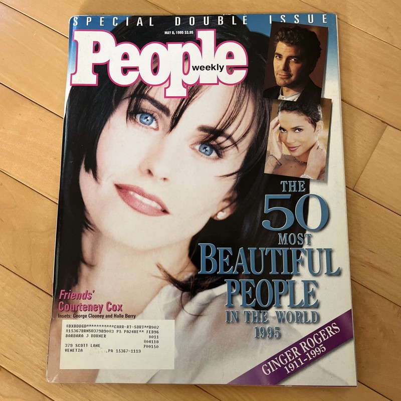 People Weekly Magazine May 8 1995 Courteney Cox Most Beautiful People Clooney