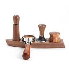 Coffee Tamper Station Small Ship Shape Portafilter Tamping Stand Espresso Cof...