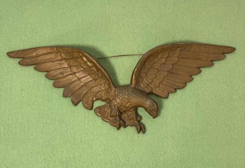VTG Cast Metal Eagle Wall Hanging Americana Art Patriotic Federal 25 Inch