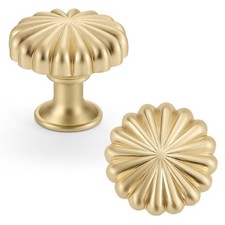 2 Pack Gold Cabinet Knobs for Kitchen Cabinets and Dresser Drawers  Zinc A