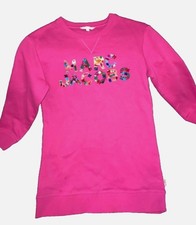 Little Marc Jacobs Girls Cotton Crystal Detail Sweatshirt Dress Pink Size 8