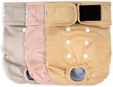 Leekalos 3 Pack Female Dog Washable Adjustable Puppy Diaper Period Panties, XL