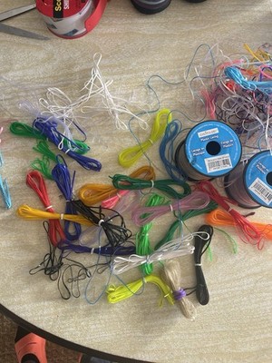 Elastic Bracelet String Cord Lot Of 15 Colors  Some Megs Size Crafting Supplies