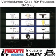 PEUGEOT Befestigung Clips KFZ Innen Koffer Raum Tür Verkleidung Teppich 345-tlg