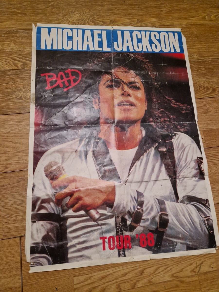 RARE Michael Jackson 1988 Bad Tour Poster | eBay UK