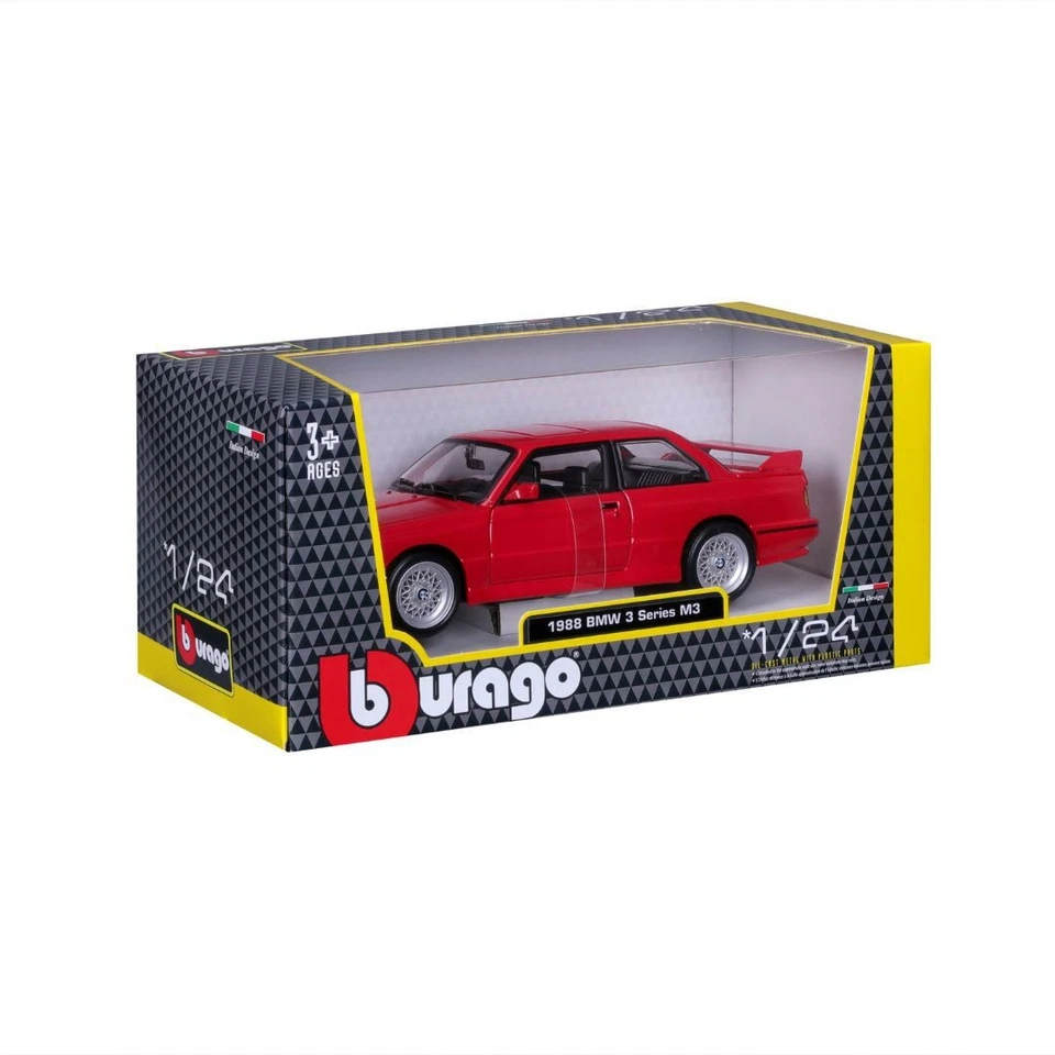 *18-21100 Bburago - BMW M3 e30 (1988), rossa - Scala 1:24 - Immagine 2 di 4