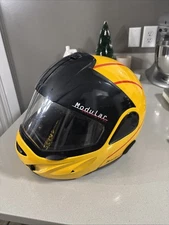 modular technology ski Doo brp flip up Duel Visor Yellow Xxl Lazer 2006