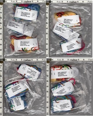 12pc LOT Mary Maxim Cross Stitch Floss Kits Multi-color DMC Thread NEW! SEALED!