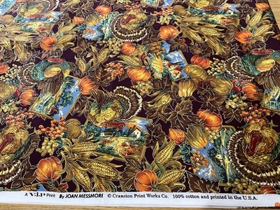 Cranston VIP Cotton Fall Fabric 3 Yards x 44'' Made in USA By Joan Messmore