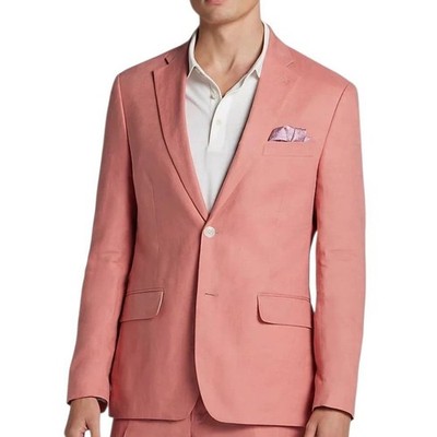 Tommy Hilfiger Conrad Light Red Modern Fit 100% Linen Sport Coat Blazer 44 Reg