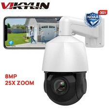 VIKYLIN 8MP 4K 25X Optical ZOOM IR Light PTZ Camera Ethernet Human Auto Tracking