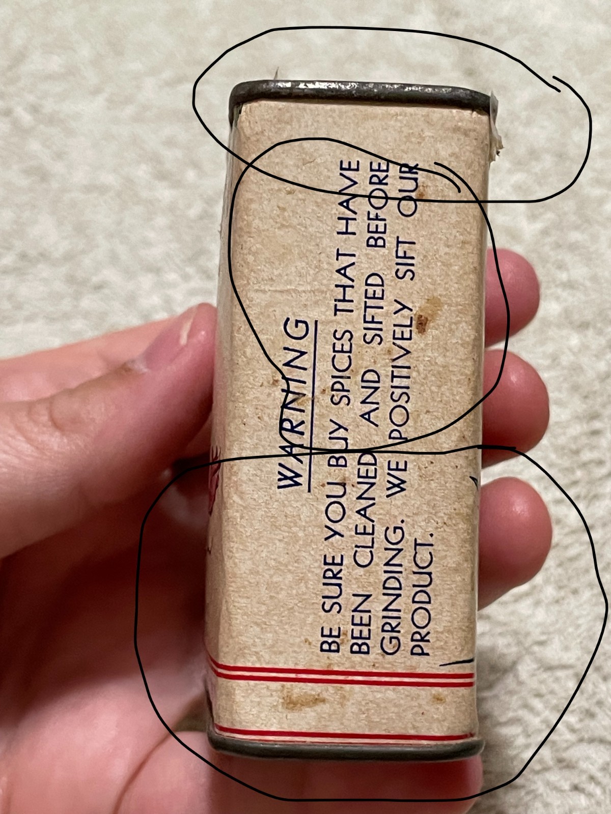 VTG Millar Spice Tin Nutmeg Paper Body Roses 2 ounces Chicago +Denver As is