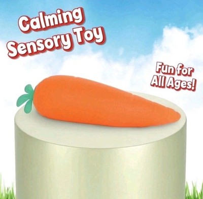 Sunny Days Jumbo Squeezy Carrot Orange Squishy Toy Stress Relief Sensory Viral