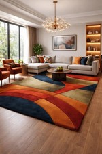 Contemporary Hand Tufted Floor Rug Wool area Rugs Living Room Rug