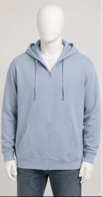 King size big and tall five x fleece zip hoodie dusty blue tried on once too big