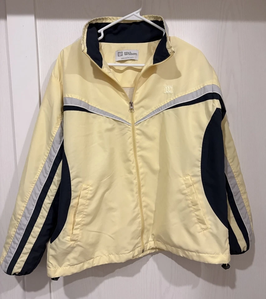 Cortavientos Wilson Vintage para mujer amarillo claro talla grande Foto 2 de 4