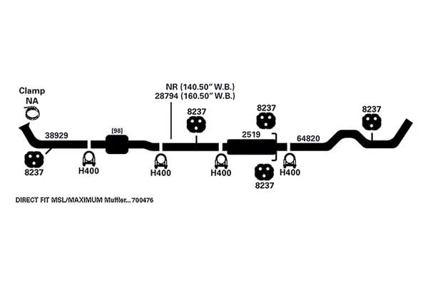 For Dodge Ram 2500 05-09 Exhaust Muffler AP Exhaust MSL Maximum Aluminized Steel Foto 3 de 3