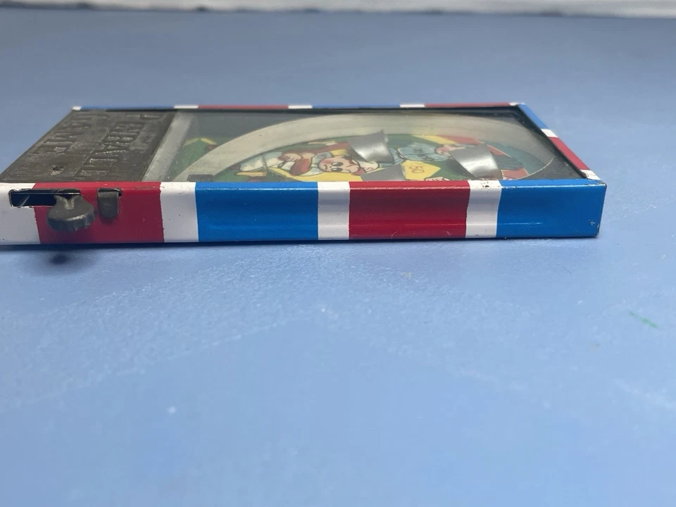 Rare Vintage 1950s Japanese Hand Held Miniature Baseball Tin Pinball Game NICE - Image 3 of 4