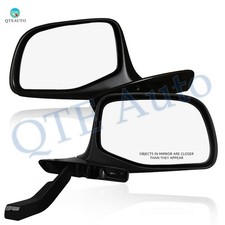 Pair 2 Left-Right Manual Foldaway View Mirror Chrome For 1992-1996 Ford F-150