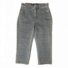 FDJ Suzanne High Rise Geometric Arygle Pattern Cropped Mom Jeans Size 4 NWT Y2K