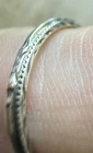 1.06g Art Deco Engraved Milgrain Sterling Silver Stacking Ring 6