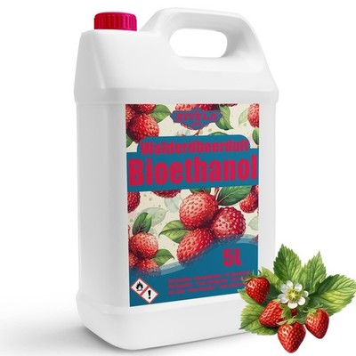Bioethanol 96,6% 5L | Bio Alkohol Walderdbeerduft 96,6% 5L | Bioethanol für Kami
