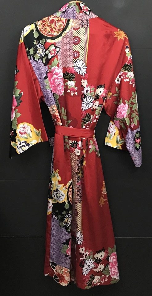 Bata Natori Private Luxuries Floral Satén Cinturón Manga Kimono Talla M Foto 4 de 4