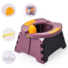 Portable Potty for Toddler Travel, Kids Travel Potty Training Chair with Tra...