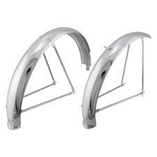 Wald Bicycle 972-24 Flared Balloon Fenders Chrome 24x75mm for Cruiser 24"