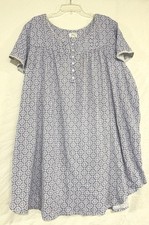 Aria Collection Women Nightgown Blue Floral Chemise Sz 4X Cottagecore Prairie