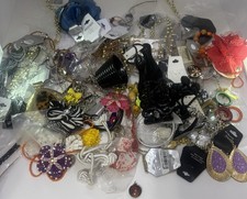 Lot Of Over 60 Pieces Of Costume Jewelry Dress Up Hair Necklace Earrings New