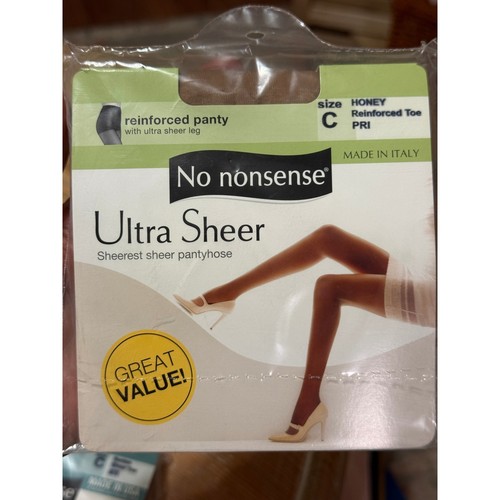 No Nonsense Ultra Sheer hose Size C Honey Reinforced Toe